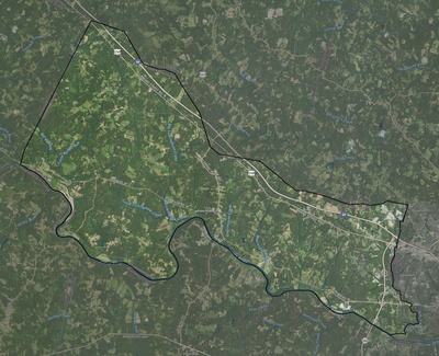 Goochland County VA USGS imagery and topo map