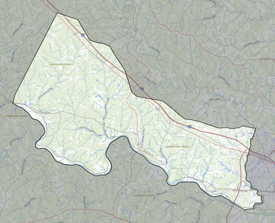 Goochland County VA USGS topo map