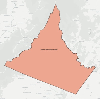 Greene County VA school district boundaries map