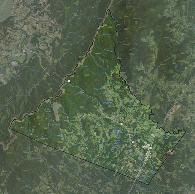 Greene County VA USGS imagery and topo map