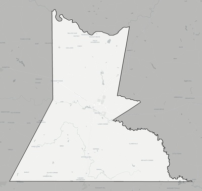 Greensville County VA county basemap context