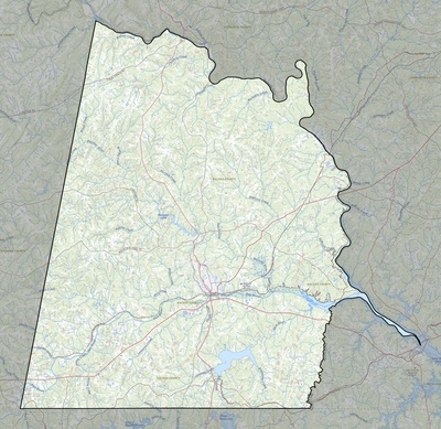Halifax County VA USGS topo map