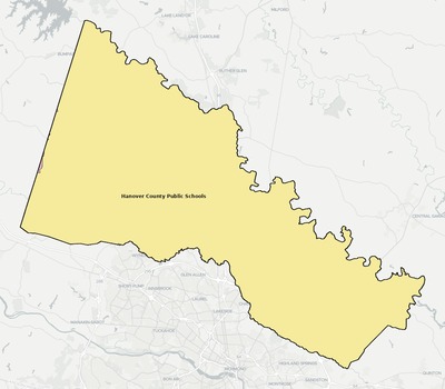 Hanover County VA school district boundaries map