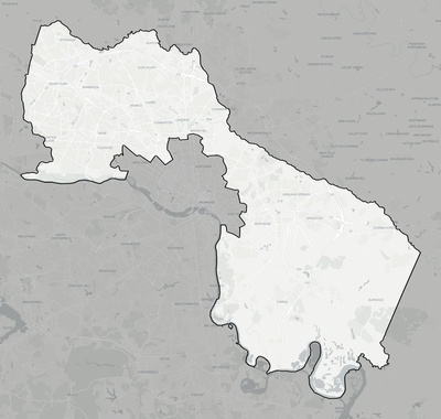 Henrico County VA county basemap context
