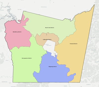 Henry County VA townships and subdivisions map