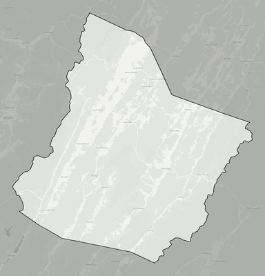 Highland County VA county basemap context