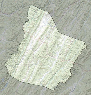 Highland County VA USGS topo map