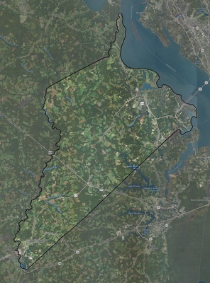 Isle of Wight County VA USGS imagery and topo map