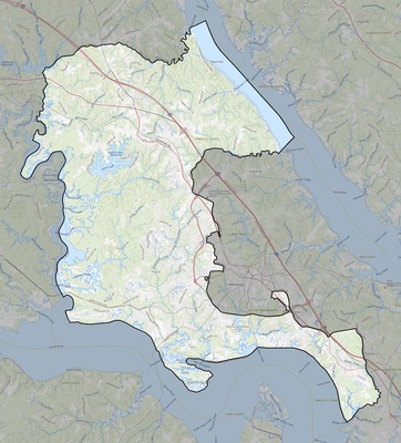 James City County VA USGS topo map