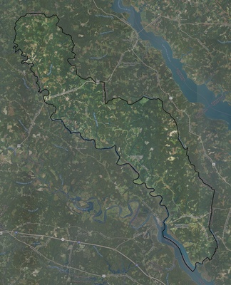 King and Queen County VA USGS imagery and topo map