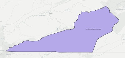 Lee County VA school district boundaries map