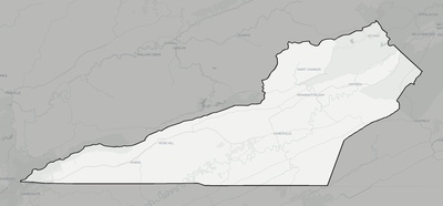 Lee County VA county basemap context