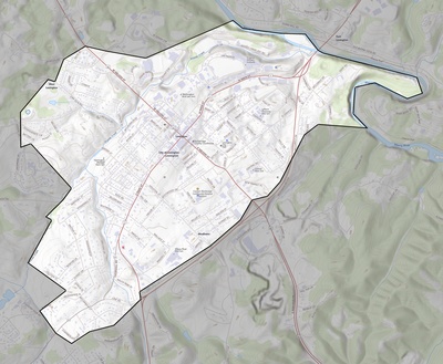 Lexington County VA USGS topo map