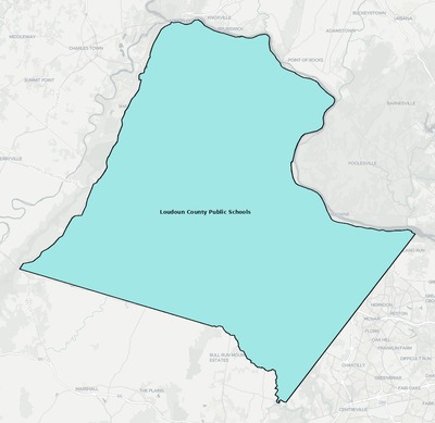 Loudoun County VA school district boundaries map