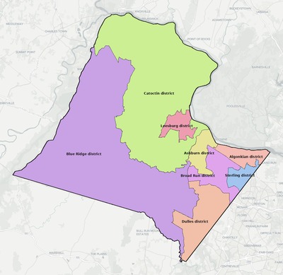 Loudoun County VA county subdivision map preview