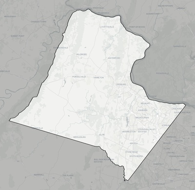 Loudoun County VA county basemap context