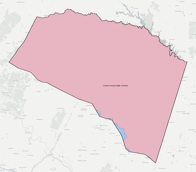 Louisa County VA school district boundaries map