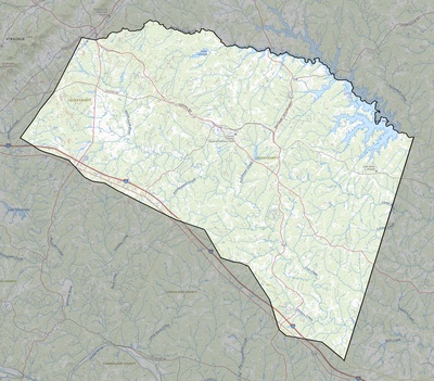 Louisa County VA USGS topo map