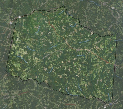 Lunenburg County VA USGS imagery and topo map