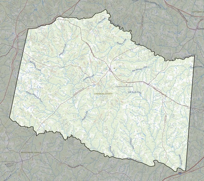 Lunenburg County VA USGS topo map
