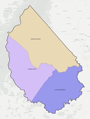 Madison County VA townships and subdivisions map