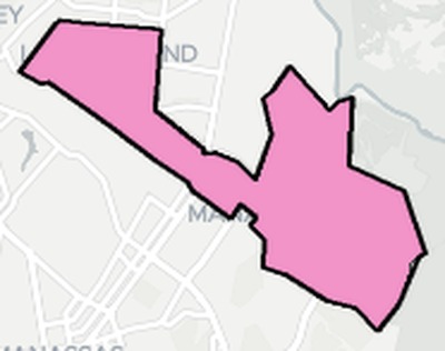 Manassas Park County VA townships and subdivisions map