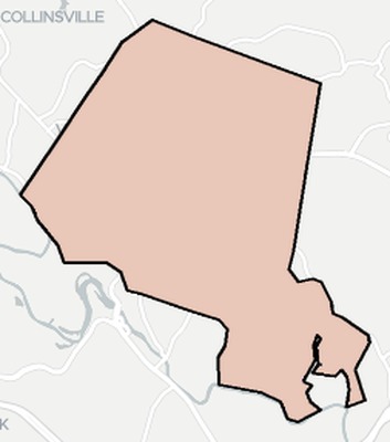 Martinsville County VA ZIP code boundaries map