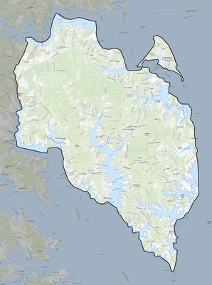 Mathews County VA USGS topo map