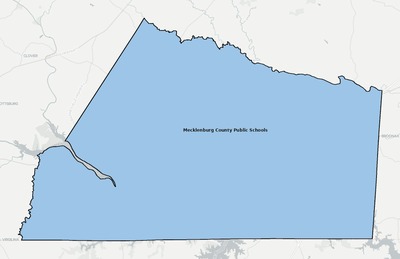 Mecklenburg County VA school district boundaries map