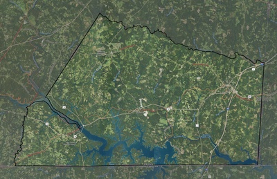 Mecklenburg County VA USGS imagery and topo map