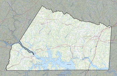 Mecklenburg County VA USGS topo map