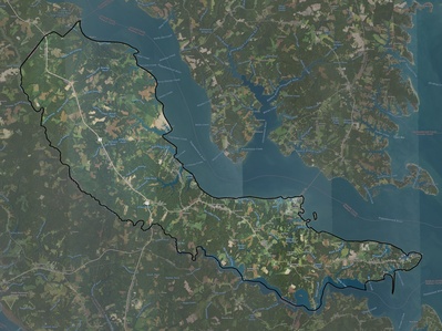 Middlesex County VA USGS imagery and topo map