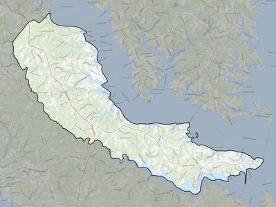 Middlesex County VA USGS topo map