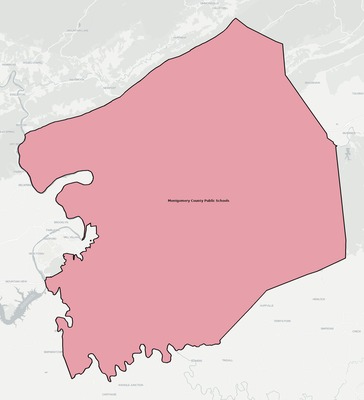 Montgomery County VA school district boundaries map