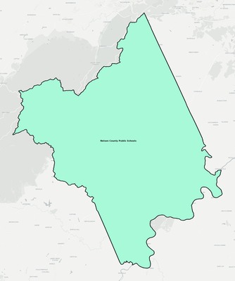 Nelson County VA school district boundaries map