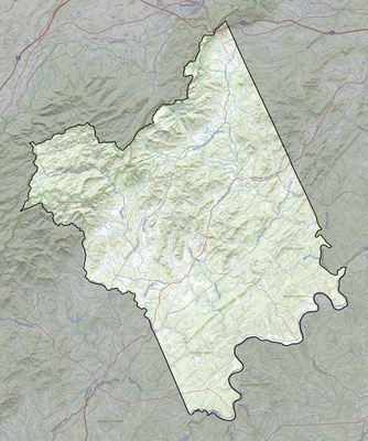 Nelson County VA USGS topo map