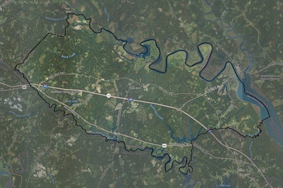 New Kent County VA USGS imagery and topo map