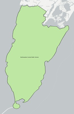 Northampton County VA school district boundaries map