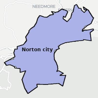 Norton County VA townships and subdivisions map