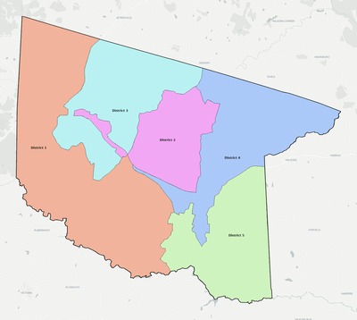 Nottoway County VA townships and subdivisions map