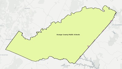 Orange County VA school district boundaries map