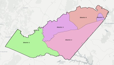 Orange County VA townships and subdivisions map