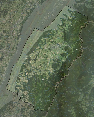 Page County VA USGS imagery and topo map
