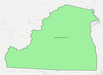 Patrick County VA school district boundaries map
