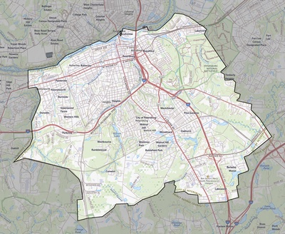 Petersburg County VA USGS topo map