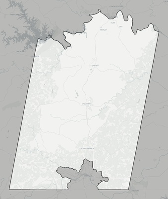 Pittsylvania County VA county basemap context