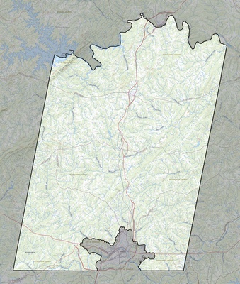 Pittsylvania County VA USGS topo map