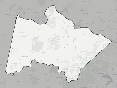 Powhatan County VA county basemap context