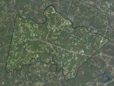 Powhatan County VA USGS imagery and topo map