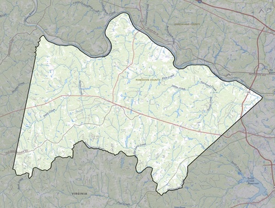Powhatan County VA USGS topo map